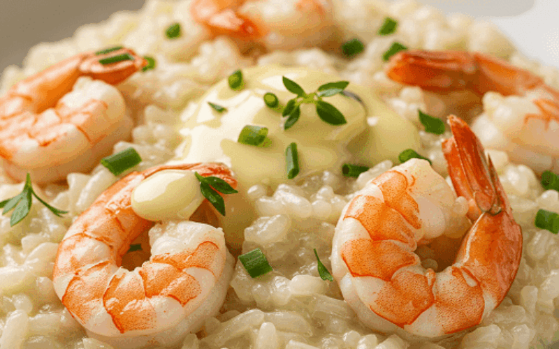 Risoto de camarão
