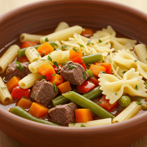 Sopa de legumes com carne